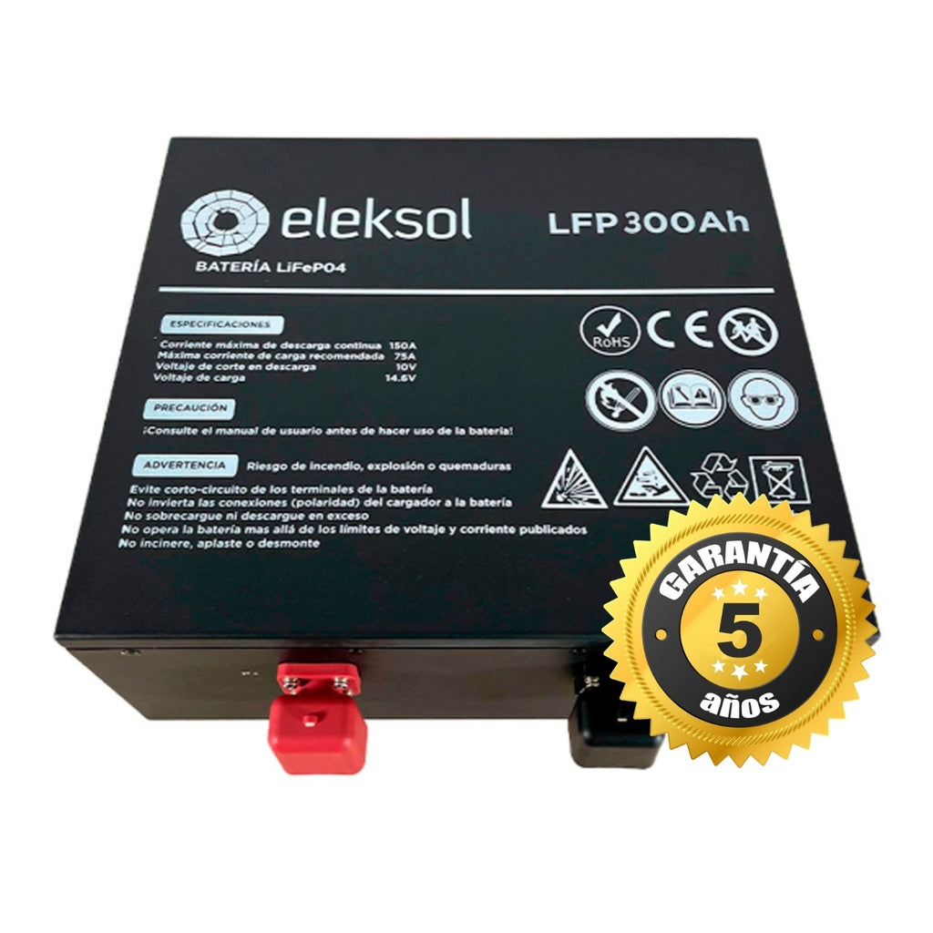 Batería de Litio LiFePO4 Bajo Asiento Eleksol 12,8V 300Ah Bluetooth y BMS V2