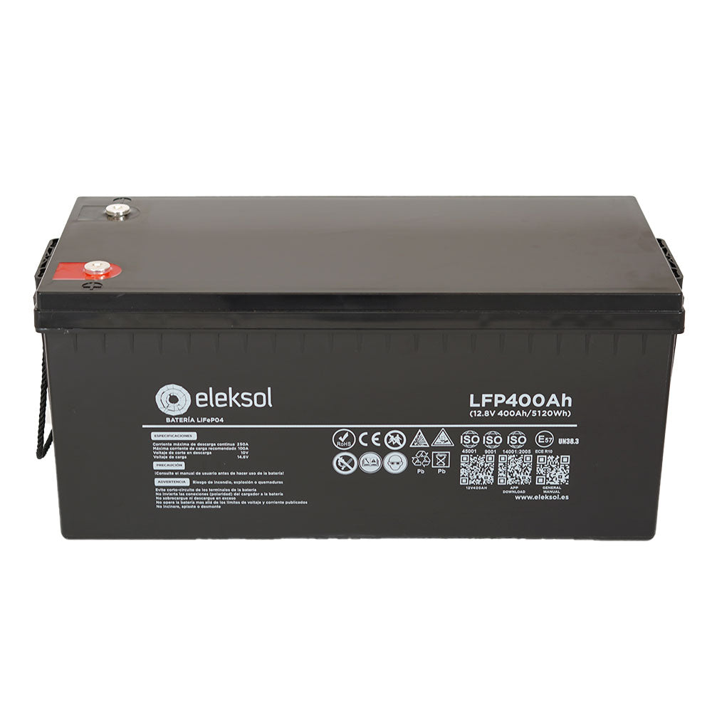 Batería de Litio LiFePO4 Eleksol 12,8V 400Ah Bluetooth y BMS V2