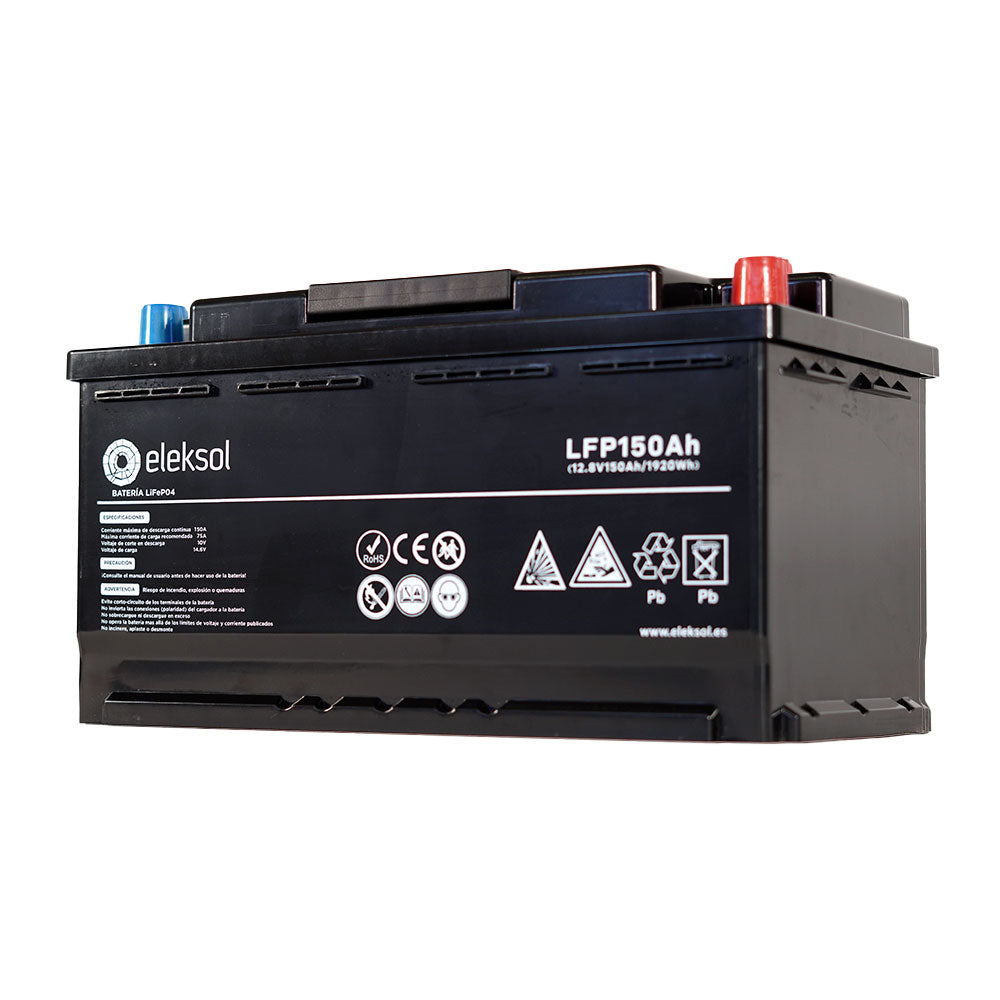 Batería de Litio LiFePO4 Eleksol 12,8V 150Ah Bluetooth y BMS V2
