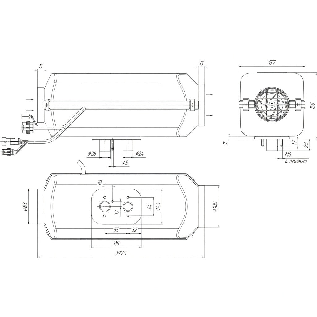 Calefacción Autoterm Air 4D 4Kw 12V (a escoger)