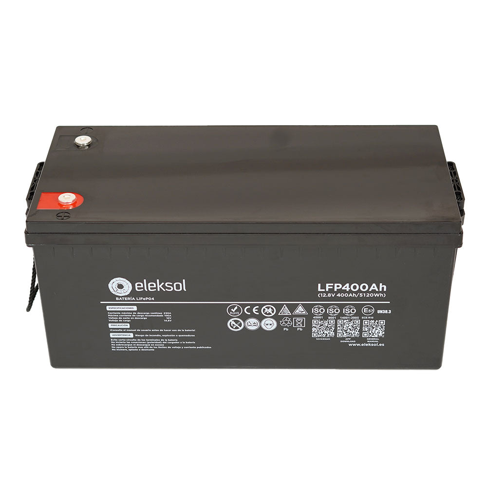Batería de Litio LiFePO4 Eleksol 12,8V 400Ah Bluetooth y BMS V2